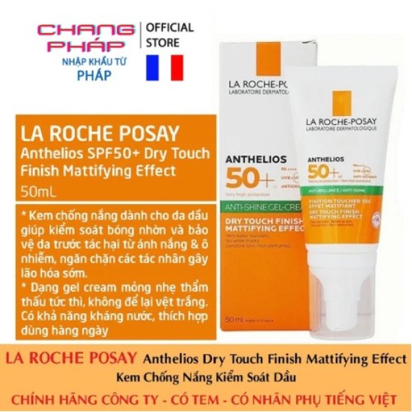 [HÀNG PHÁP ✈️ SHIP HỎA TỐC] Kem chống nắng Laroche-Posay Gel Cream Dry Touch SPF 50+ (50ml) giá rẻ