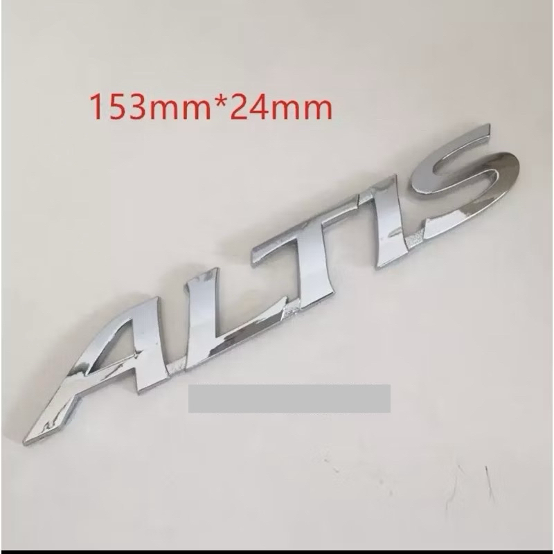 logo chữ COROLLA ALTIS dán đuôi xe