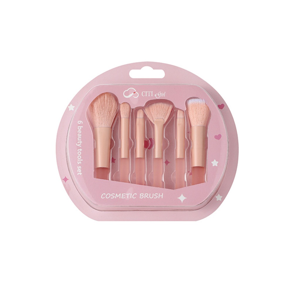WHTRY 6pcs Dụng cụ thẩm mỹ Bộ cọ trang điểm Lông thú Mềm mại Cọ phấn mắt Tinh tế Kem che khuyết điểm Học sinh - 3
