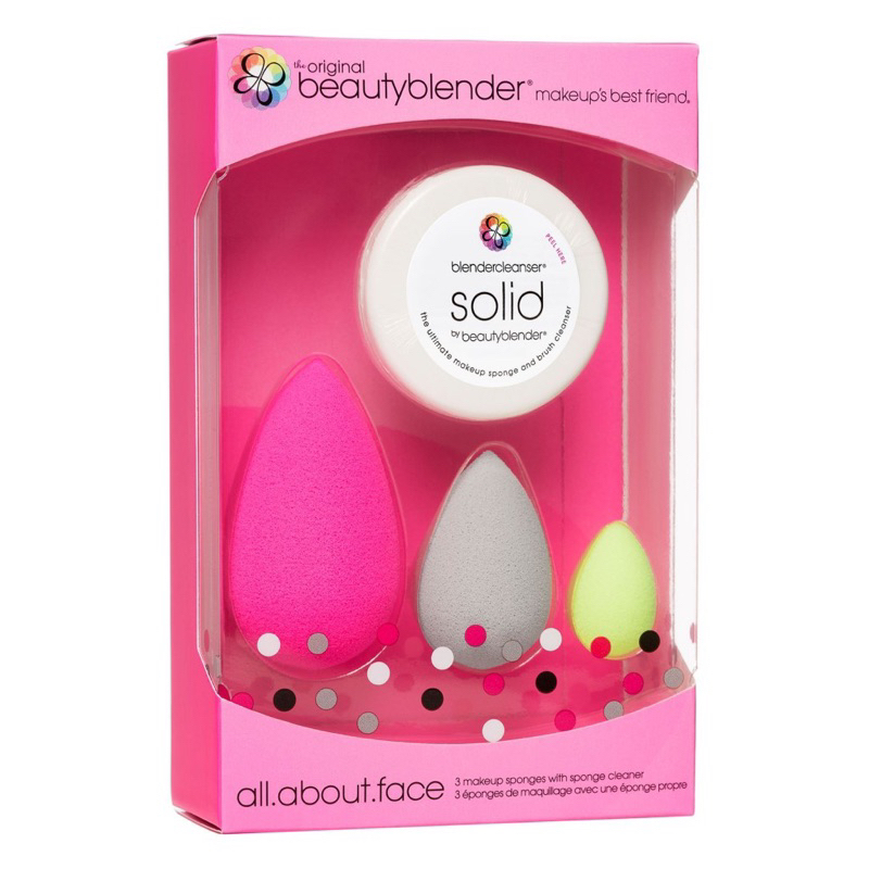 Bộ mút trang điểm + soap vệ sinh beauty blender all about face