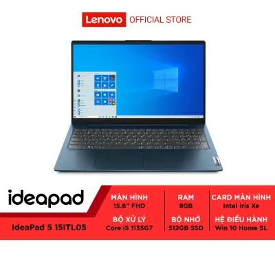 Laptop Lenovo IdeaPad 5 15ITL05 | i5-1135G7 | 8GB | 256GB SSD | Intel Iris Xe Graphic, 82FG01H8VN