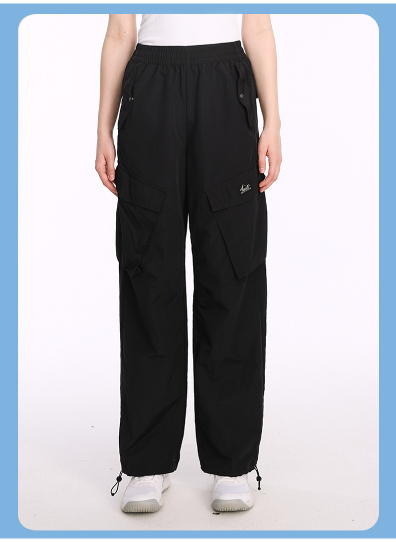 Ohsunny Cargo Pants Multi Pockets Women's Sunscreen High Waisted Wide Leg Casual Trousers Hiphop Street Tide UPF50+ · v2