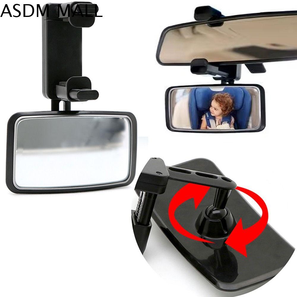 ASDM Tầm nhìn rộng Gương nội thất cho bé Điều chỉnh góc Khung kẹp Kính quan sát ô tô Phổ thông Dễ lắp đặt Gương chiếu hậu Phụ kiện nội thất xe hơi