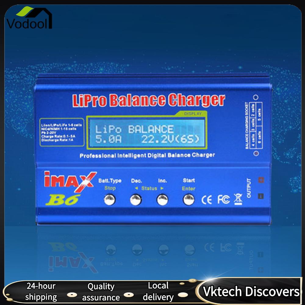 【Vodool】80W Balance Charger Adapter AC/DC Digital Battery Pack Charger LCD Dispaly Discharge Power 5W 18V 6A สำหรับ LIPO NIMH NICD LIFE PB แบตเตอรี่แบตเตอรี่ ราคา 599 บาท*ส่งฟรี