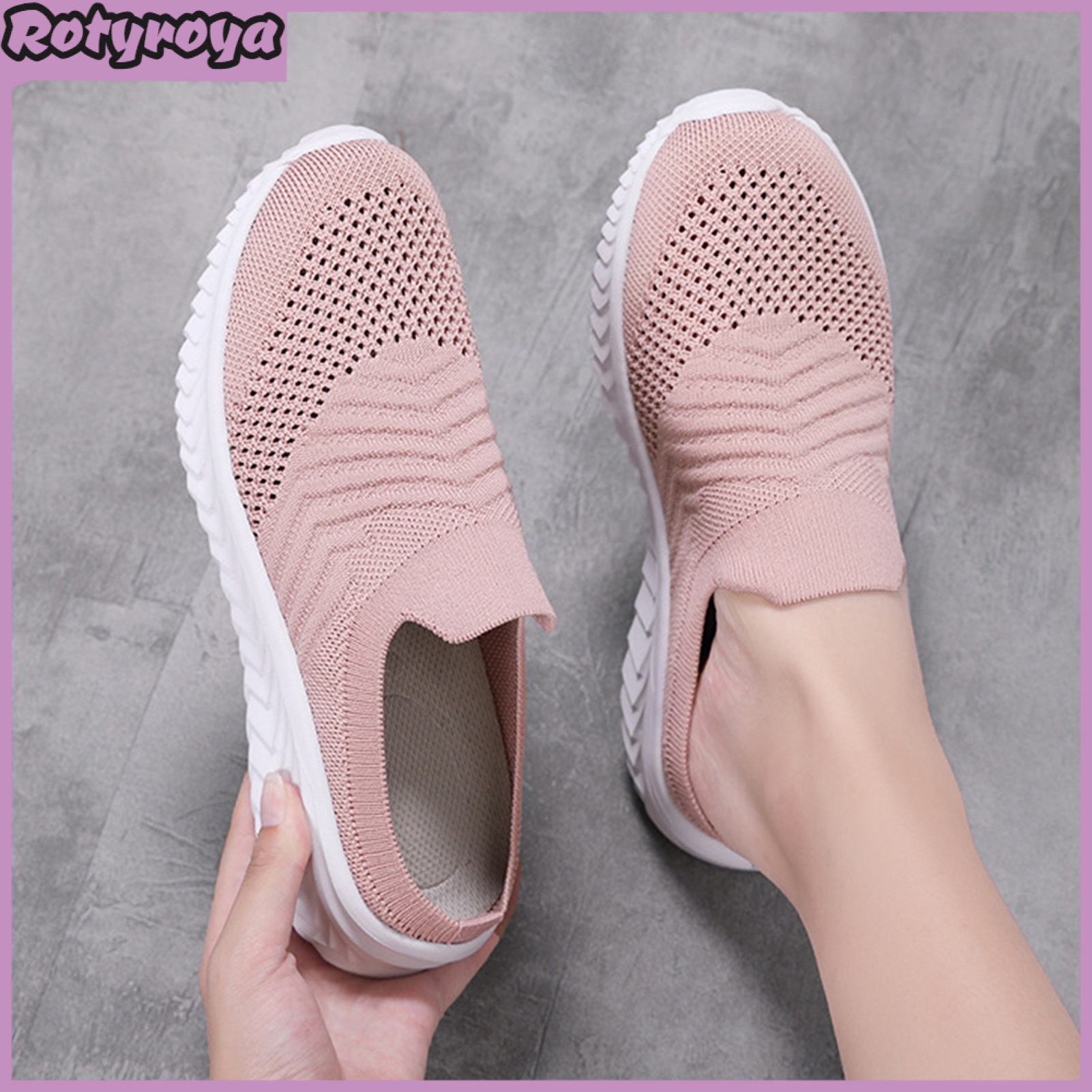 Women Mesh Mules Lightweight Slip-On Walking Shoes Breathable Open Back Sneakers for Indoor Outdoor Offices Use ราคา 1,053 บาท*ส่งฟรี