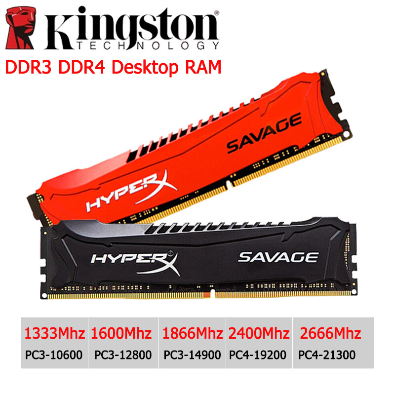 Ram 16g 8g 4g ddr3 ddr4 hyperx savage bộ nhớ chơi game trên máy tính để bàn máy tính để bàn 26662400186616001333 mhz ram bộ nhớ dimm