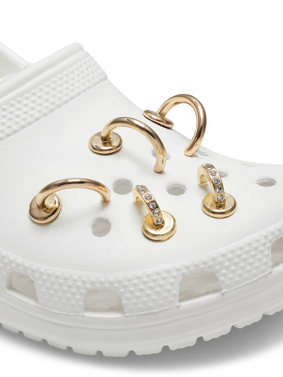 CROCS Jibbitz Summer Nostalgia Gold 5-Pack Shoes Charm ราคา 690 บาท*ส่งฟรี