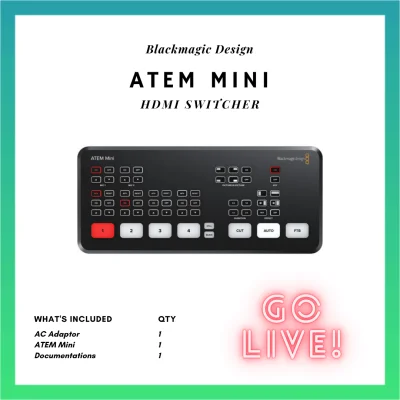 Blackmagic Design ATEM Mini HDMI Live Stream Switcher *1 year warranty