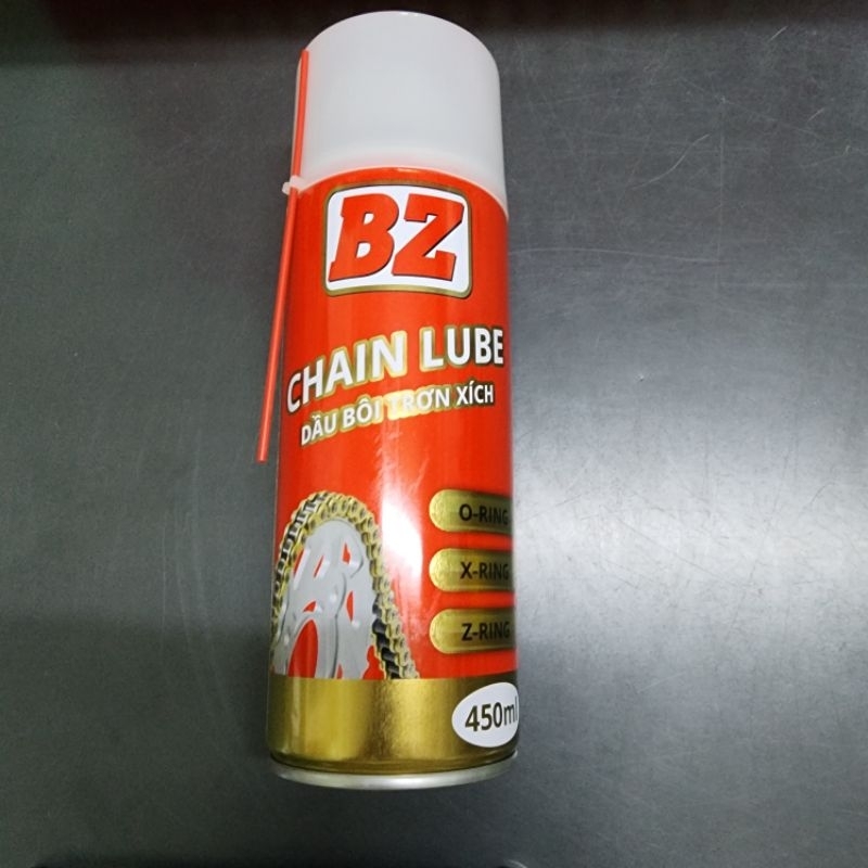 chai xịt dưỡng sên, bôi trơn sên BZ CHAIN LUBE 450ml