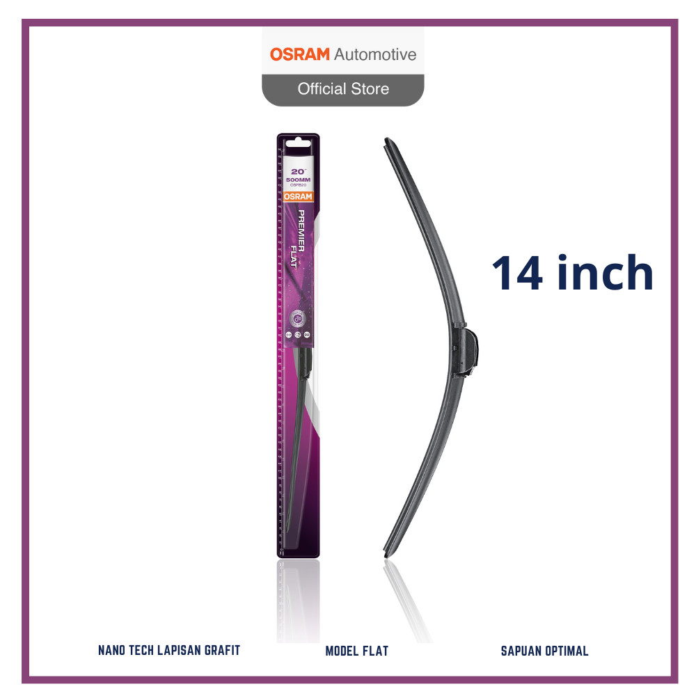 Osram Wiper Premier Flat Blade - Frameless Harga 69,100 Ringgit*Penghantaran Percuma