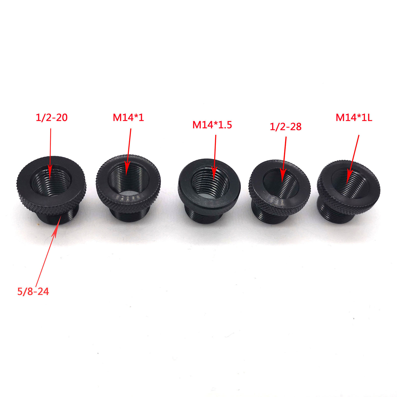 Phổ ô tô 5/8-24 Bộ Lọc nhiên liệu Bộ chuyển đổi Bộ sạc Bộ chuyển đổi bộ lọc dầu đen Bộ chuyển đổi