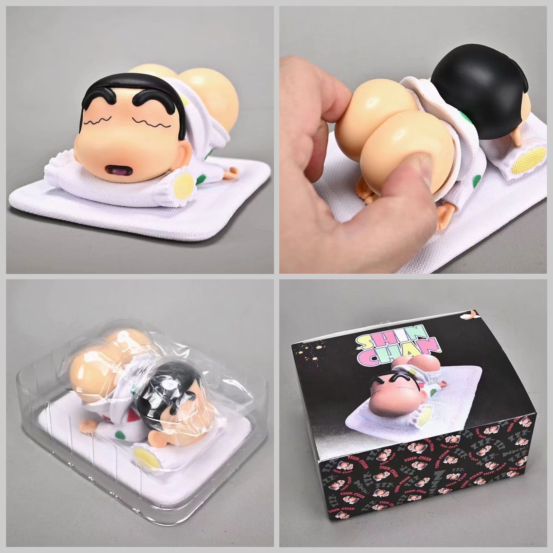 [Wssno] Đồ Ngủ Dễ Thương kẹp mông silicon hình 6cm bút chì màu Shin chan sáng tạo đồ trang trí mô hì