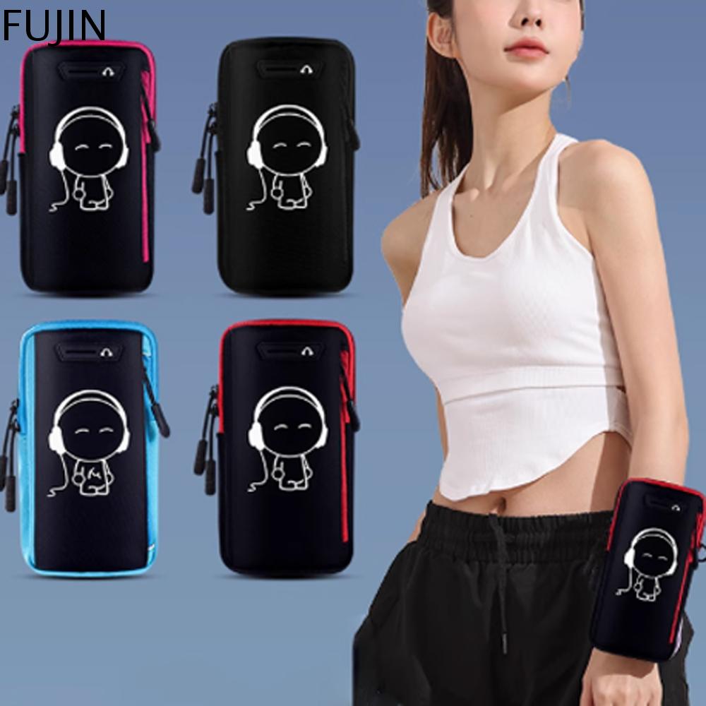 FUJIN Vỏ bọc Túi điện thoại chạy bộ Bảo vệ Ánh sáng ban đêm Túi thể thao đeo tay Túi bảo vệ điện thoại Chống sốc Túi điện thoại đeo tay Phụ kiện điện thoại di động
