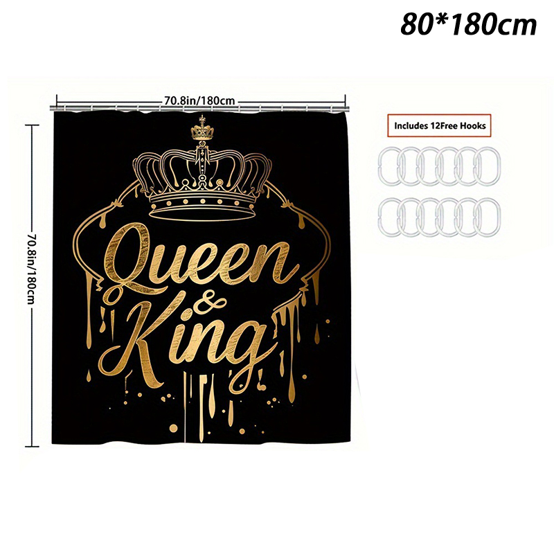 【Flash Sale】 Waterproof Golden Swan Shower Curtain Mildew Resistant Polyester Bathroom Curtain With Rustproof Grommets Home Decor - 5
