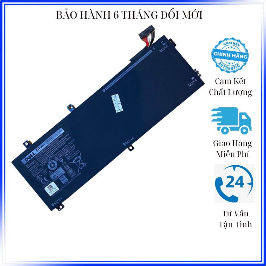 Pin zin laptop dell xps 15 9560, precision 5520, inspiron 15 7590 7591 ngắn h5h20 56wh new 100%