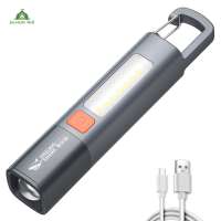 [Jocestyle Mall]LED Camping Flashlight Compact Camping Torch Type C USB Rechargeable Multifunction Flashlight 300LM for Hiking Climbing