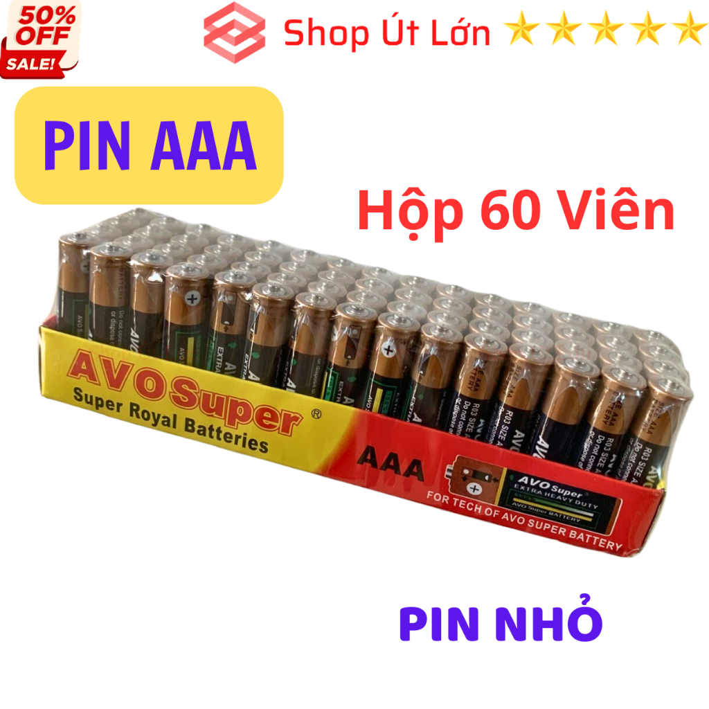 Pin aaa avo super 1.5v, pin 3a hộp 60 viên - shop út lớn