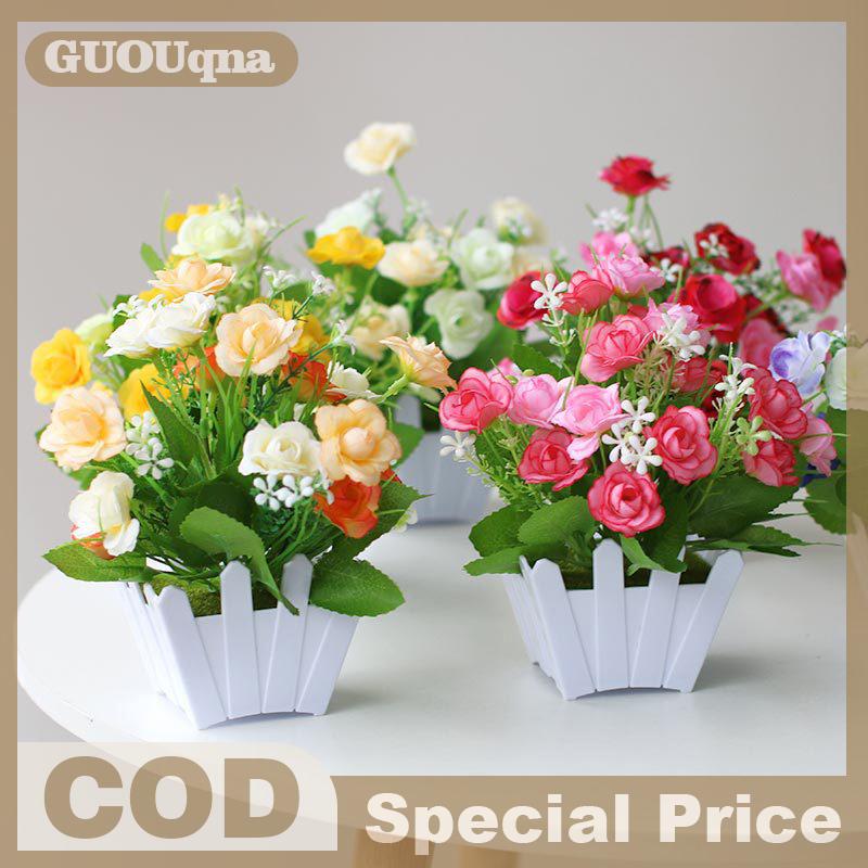  GUOUqna Cây nhân tạo bonsai cây nhỏ chậu cây giả hoa cây trồng trong chậu đồ trang trí cho phòng nhà bàn trang trí khách sạn trang trí sân vườn 