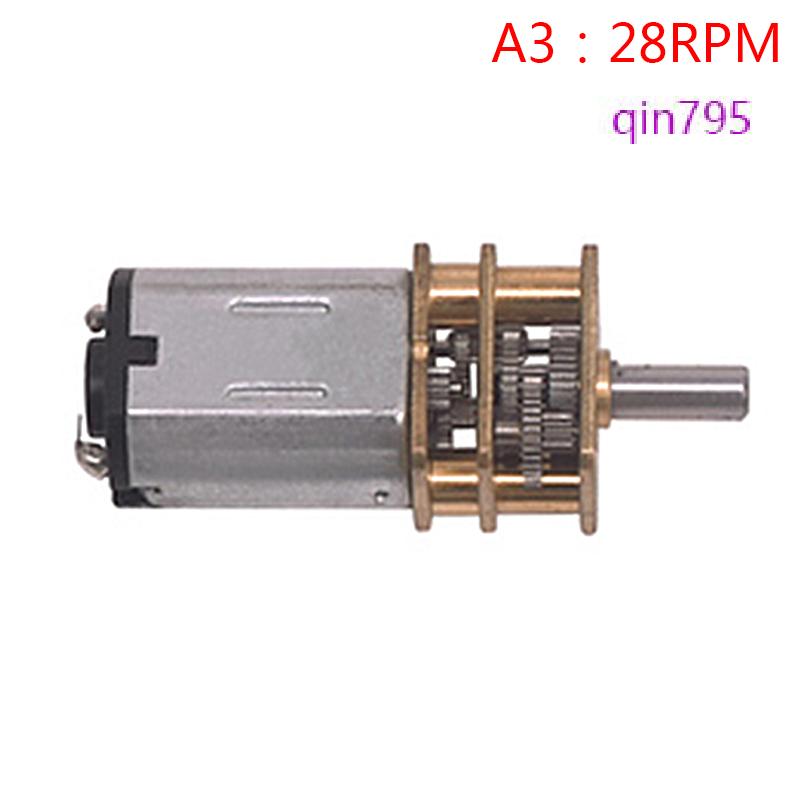 qin795 Micro N20 Bánh Động Cơ Tốc Độ Chậm Kim Loại Hộp Số Giảm Tốc Động Cơ Điện Tự Làm Đồ Chơi - 2