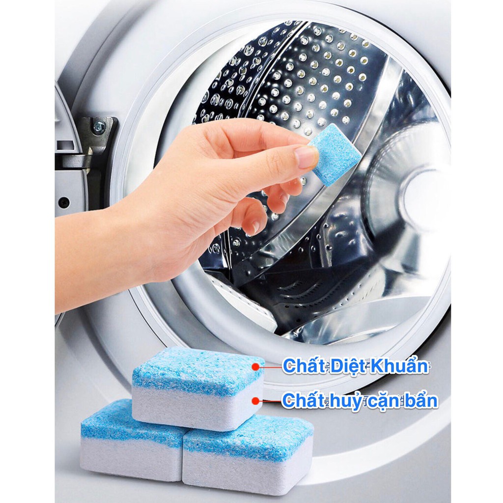 Viên Tẩy Vệ Sinh Lồng Giặt, Diệt khuẩn Tẩy Chất Cặn Lồng Giặt Hiệu Quả (GDX)