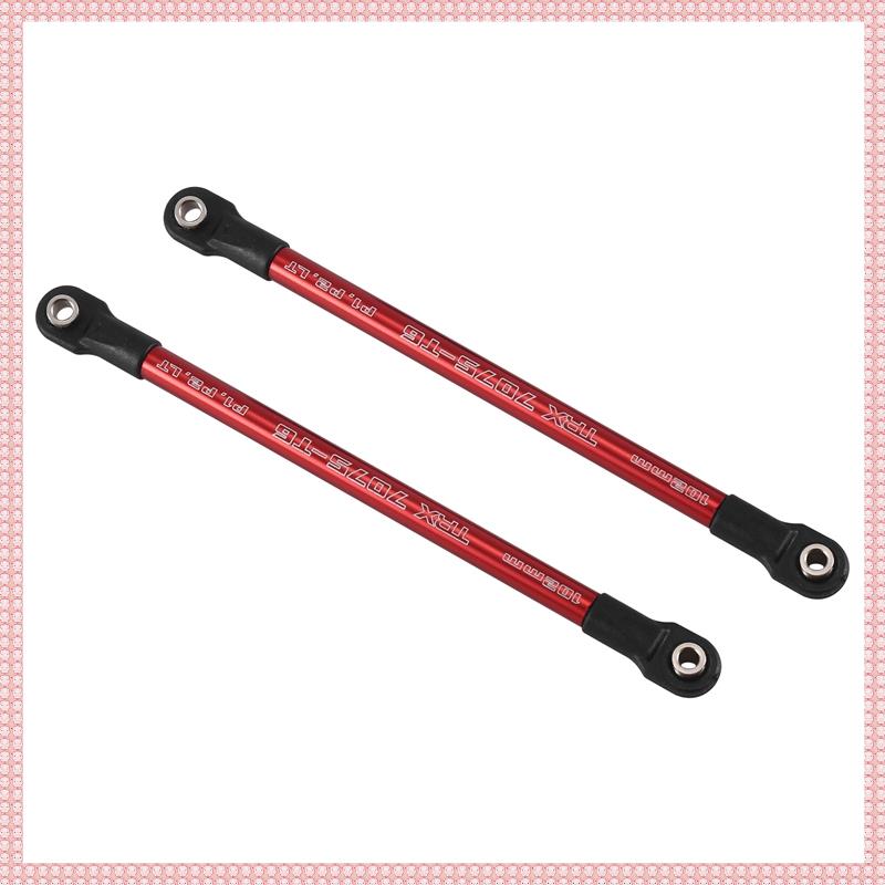 (CGQZ) 2Pcs Aluminum Pushrod Link Rod 5318X 5318 Red-Anodized for 1/10 E- Summit RC Car Upgrade Parts