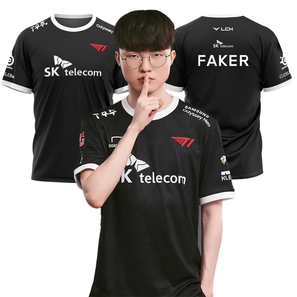 2024 Skt T1 Uniform Jersey - Men'S Short Sleeve T-Shirt - League