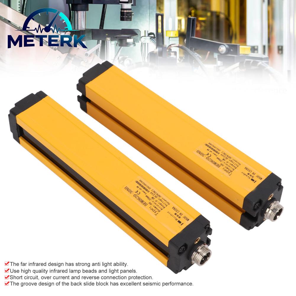 Meterk ตะแกรงความปลอดภัยการป้องกันหลายเทคโนโลยีอัจฉริยะเซ็นเซอร์ม่านแสงอินฟราเรดกันน้ำสำหรับสายการผลิต ราคา 2,931 บาท*ส่งฟรี