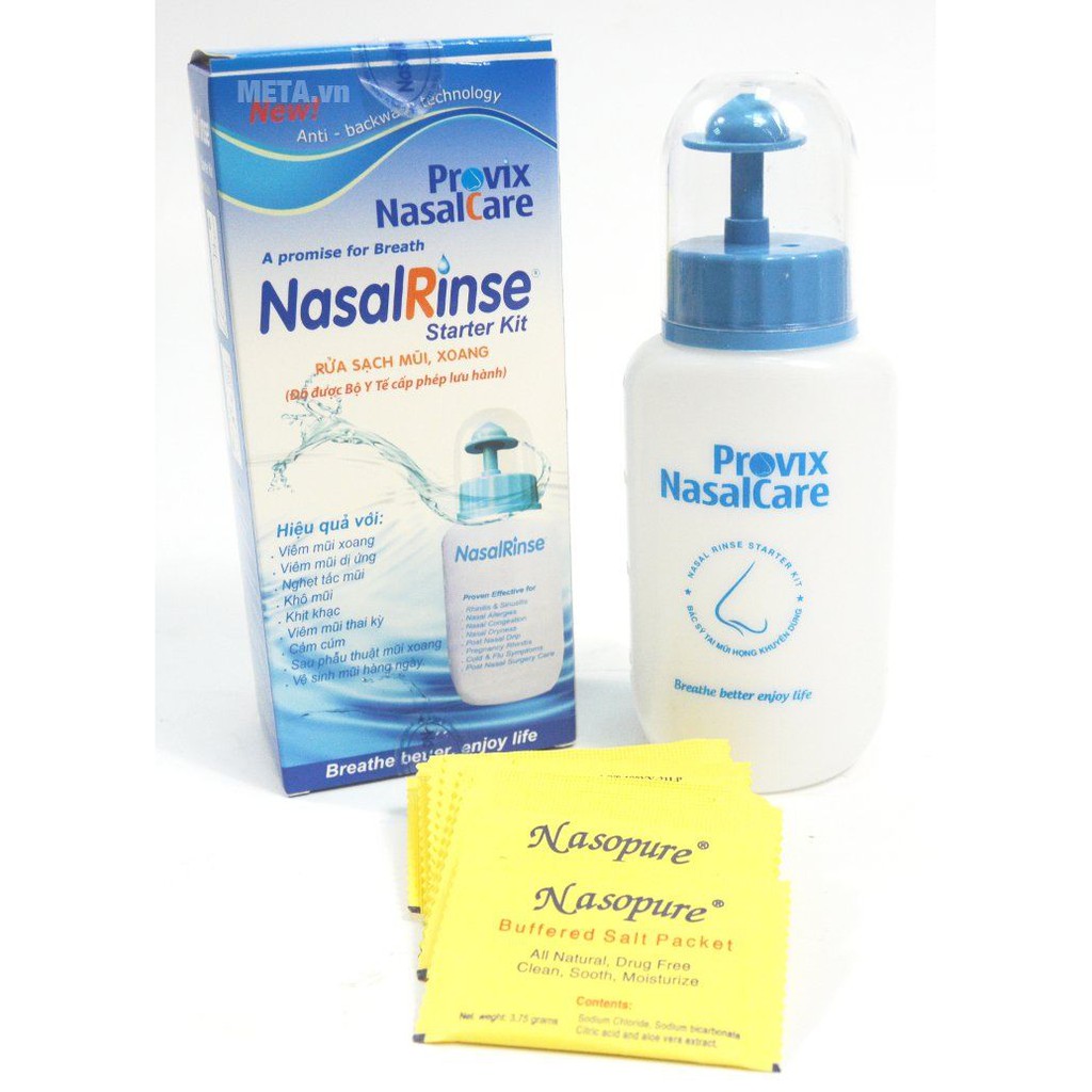 Bình rửa mũi Nasal Rinse, muối rửa Nasal Rinse NTNA