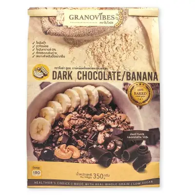 Granovibes Dark Chocolate/Banana - Granola 350g