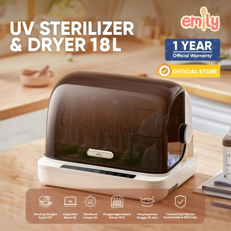 StnurStore STERILIZER BOTOL BAYI EMILY UV & DRYER 6L/18L - TECHNOLOGY TERBARU - BEST SELLER IBU-IBU - READY COD!