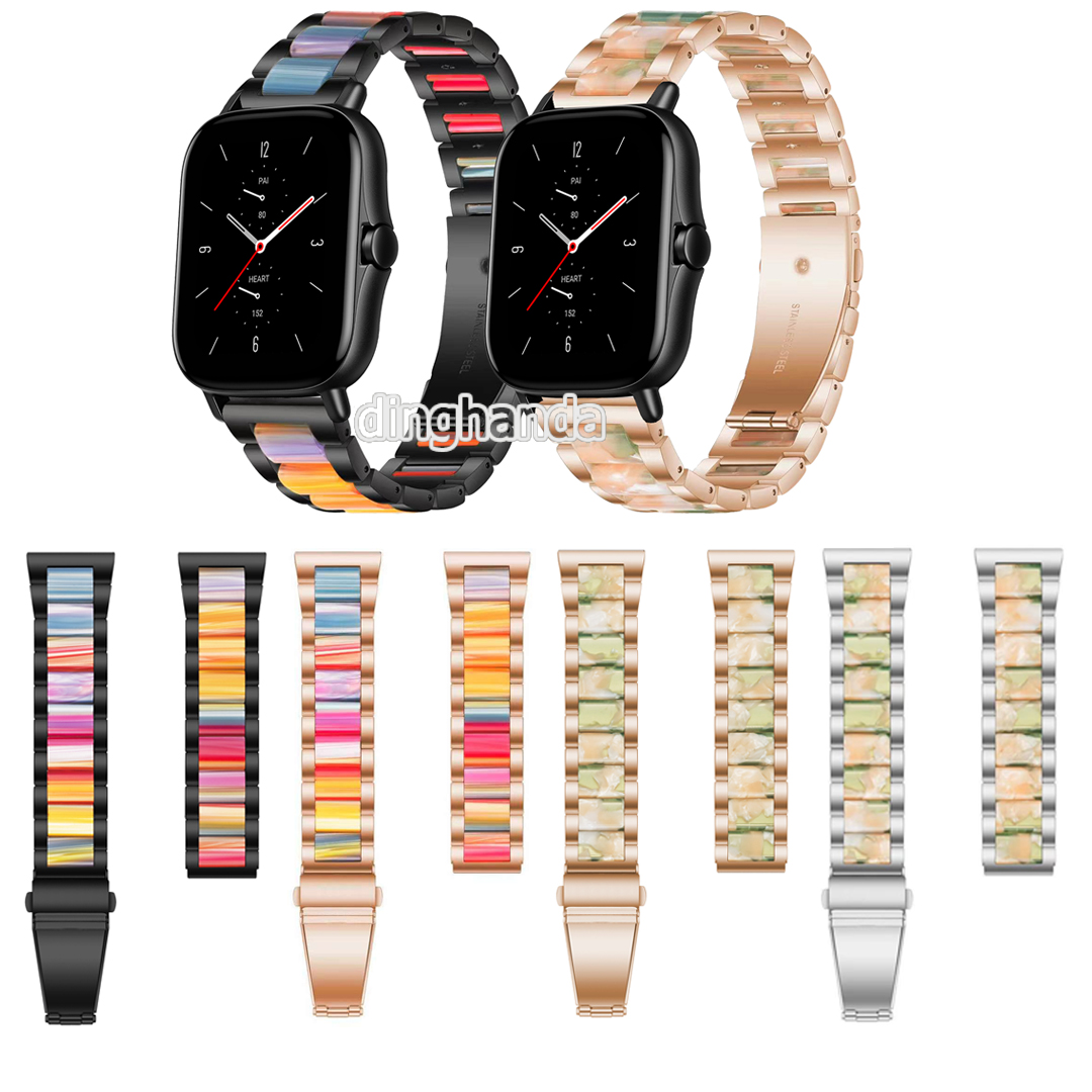 Dây đeo cho Huami Amazfit GTS / GTS 2e/ GTS2 /GTS3/ GTS2 mini/ Neo/ GTR 42mm/GTS4 mini/GTS4/Amazfit GTR Mini Dây đeo đồng hồ thông minh kết hợp nhựa kim loại 20mm