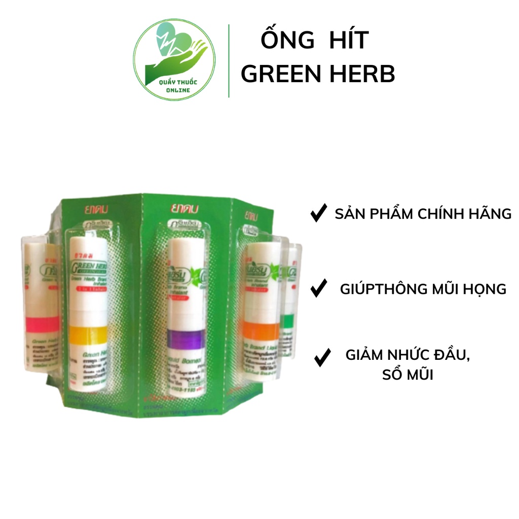 Dầu Hít Thông Mũi Hương Bạc Hà Green Herb Thái Lan