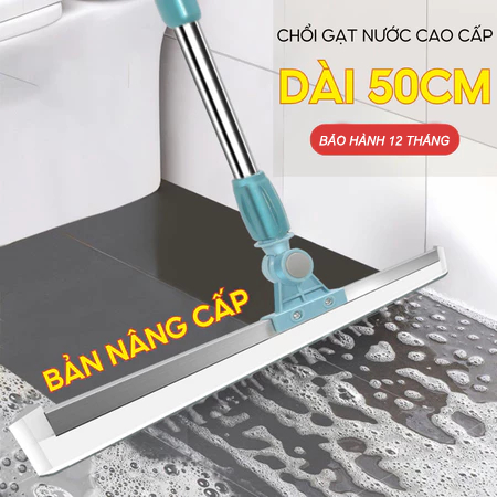 Cây Gạt Nước Sàn Nhà Lưỡi Gạt Silicon, Chổi Gạt Nước Nhà Tắm Xoay 180 Độ, Cây Cào Nước Và Lau Kính Thông Minh Cán Dài