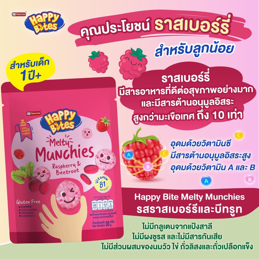 รวมขนม เสริมพัฒนาการ เด็ก 1 ปี+ Peachy Apple Monkey Happy Bites ขนมเด็ก 1 ขวบ มีฮาลาล
