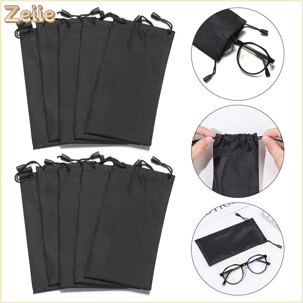 ZEIIE 5/10/20Pcs Sợi nhỏ Mềm Vải Túi kính râm Túi đựng kính đeo mắt Quang học Kính đeo
