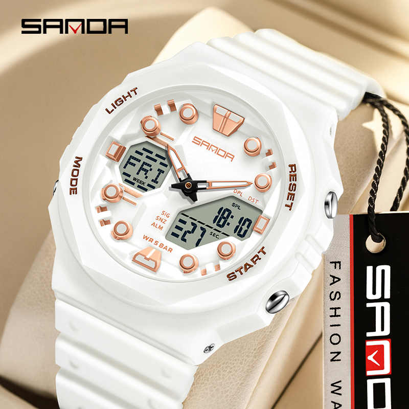 Sanda Large Dial Multifunctional Trendy Urban Outdoor Waterproof Sports Men's Watch SD6200-8 ราคา 287 บาท*ส่งฟรี