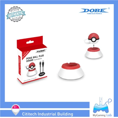 [SG Wholesaler] NS-18123 DOBE Poke Ball Plus Charging Stand For Nintendo Switch / NS Pokeball Charging Dock