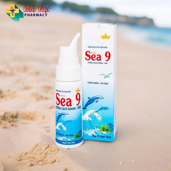 Nước muối sinh lý Sea 9 70ml (Combo 10 chai, dạng vòi xịt phun sương tiện lợi)