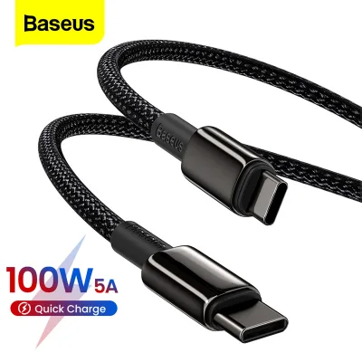 Baseus 100W USB C Cable for Samsung Xiaomi PD4.0 QC3.0 Fast Charging Cable for MacBook Pro iPad Laptop USB Type-C Data Cable