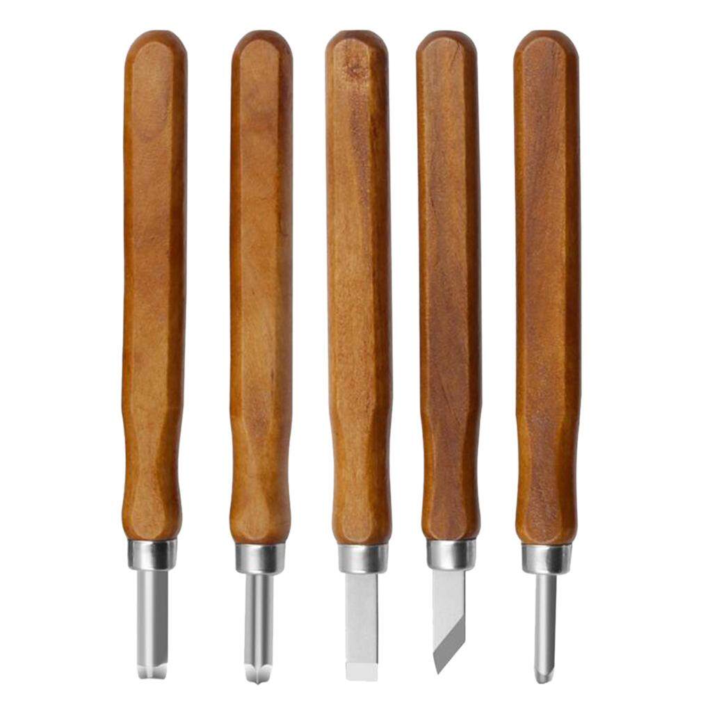 Lazaralive bộ 5 dụng cụ khắc gỗ, bộ dao điêu khắc, đục tay chế biến gỗ tự làm