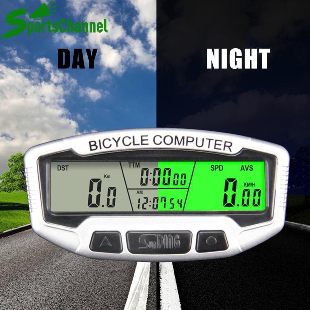 Xe đạp đèn nền Bảng mã Đồng hồ tốc độ xe đạp kỹ thuật số máy tính LCD