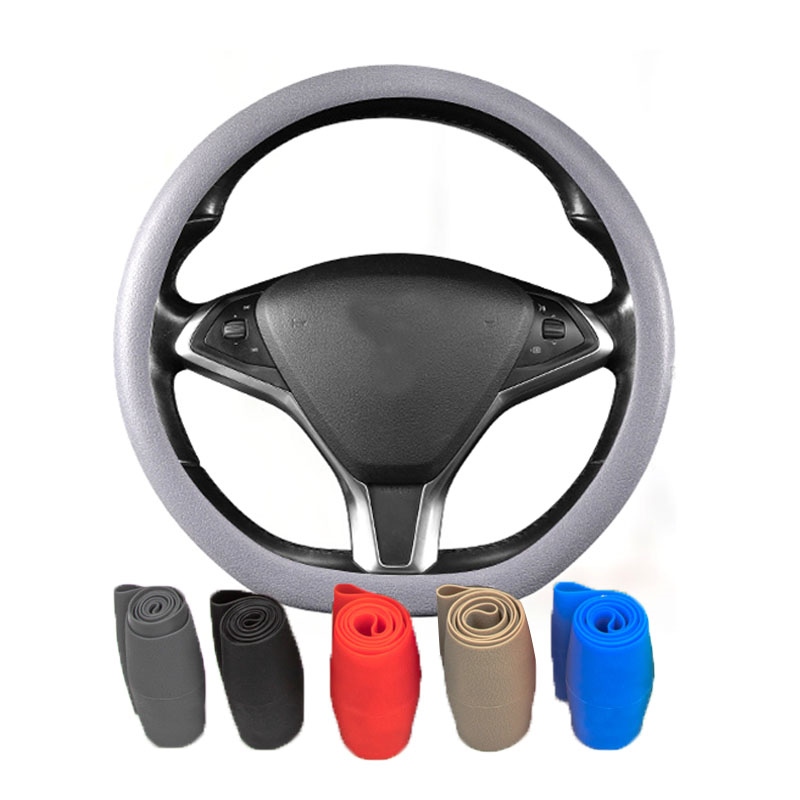 【YF】 Silicone Car Steering Wheel Elastic Glove Cover Texture Soft Multi Color Auto Decoration Covers Accessories Universal