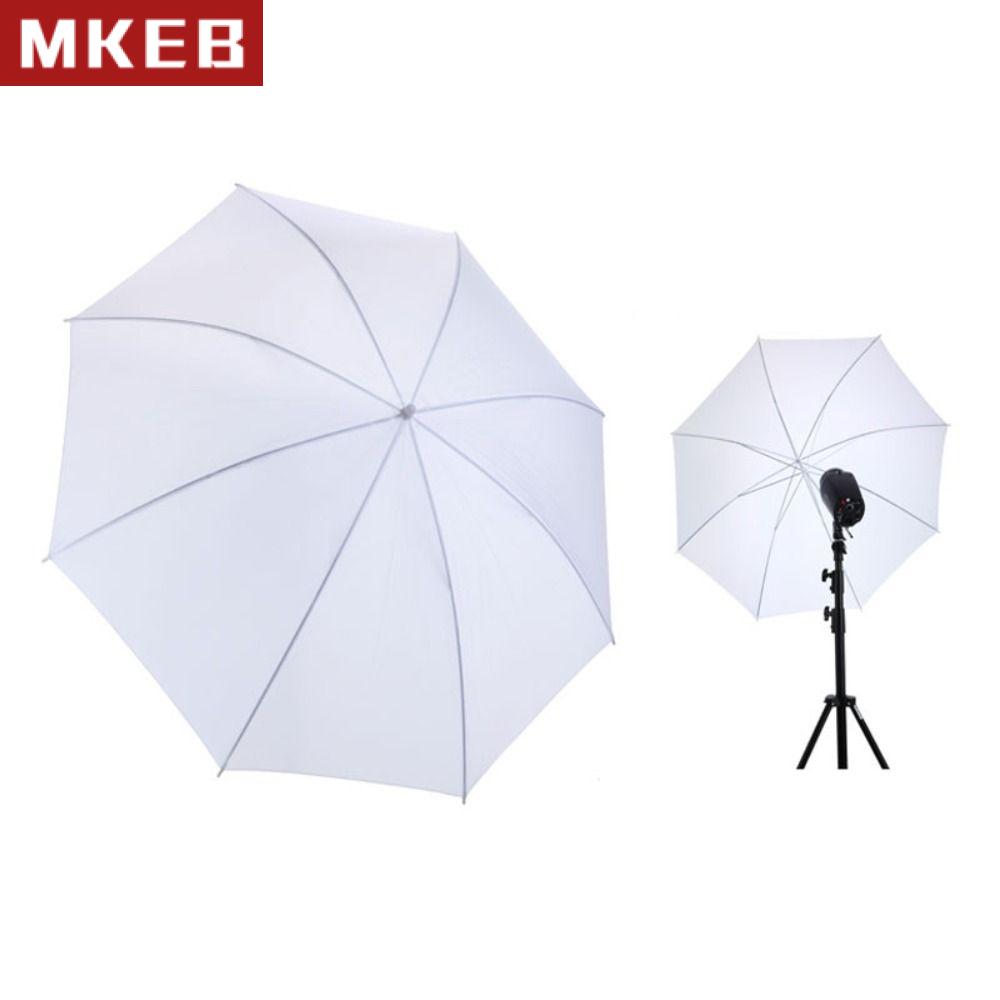 MKEB MALL Mềm màu trắng Ô chụp ảnh Tay cầm kim loại 50cm/ 20inch Đèn phản quang chụp ảnh Bền Vải nhẹ Máy khuếch tán ô chiếu sáng Studio ảnh