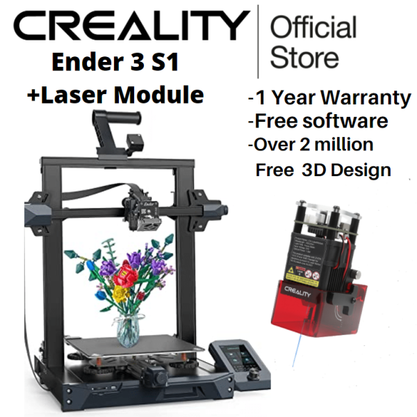 Creality Ender 3 S1 3D Printer FDM 3D Printer with CR Touch Automatic Bed Leveling Sprite Direct Dual-Gear Extruder High-Precision Dual Z-axis Singapore