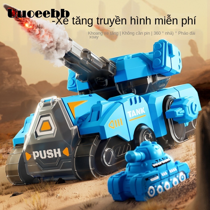Đồ Chơi Mô Hình Pháo Đài Xe Tăng, Tích Hợp Trong Xe Tăng Nhỏ, Xoay Nút Đi Bộ, Thích Hợp Cho Trẻ Em Từ 2-6 Tuổi