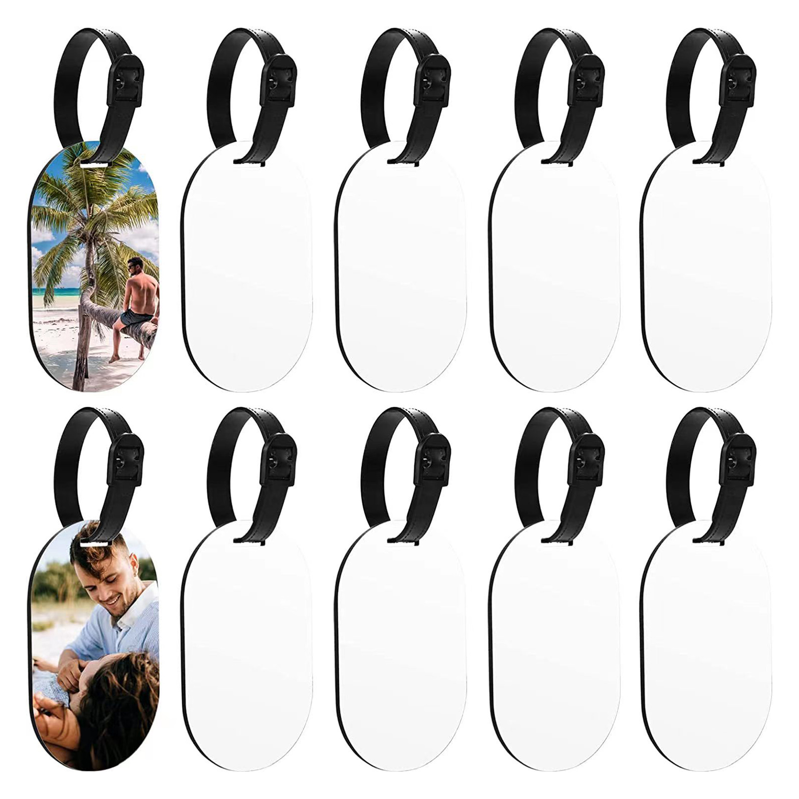 Nhãn gắn hành lý với dây đeo silicon màng bảo vệ nhãn gắn hành lý MDF sống động và bền nhãn gắn hành lý dễ dàng xác định vali của bạn thân thiện với môi phụ kiện du lịch