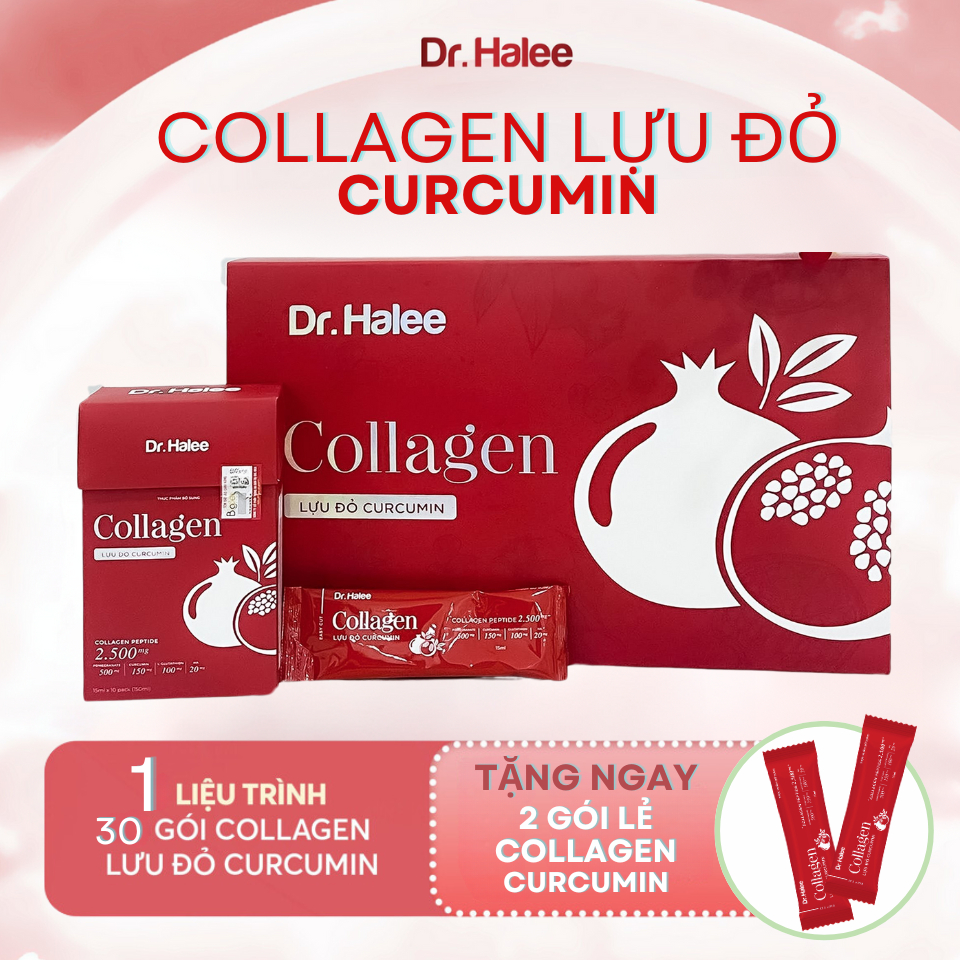 Combo 3 set Collagen Lựu đỏ Curcumin x 9 Hộp (Hộp 10 gói)