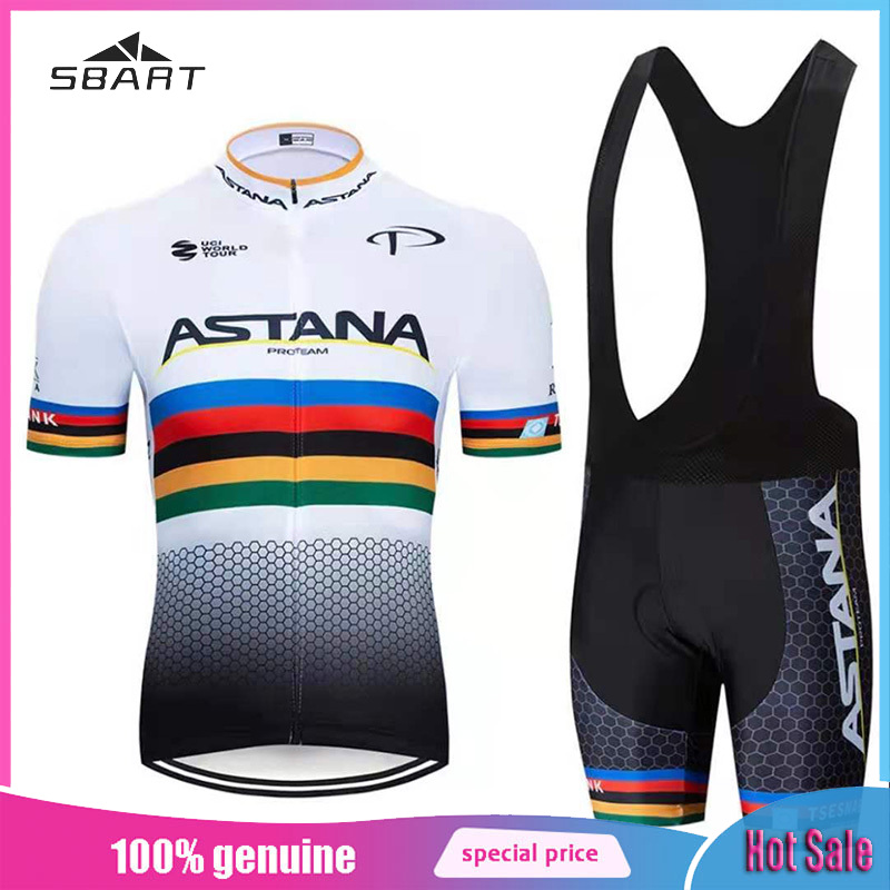 SBART ASTANA short-sleeved cycling suit summer men's moisture wicking mountain road bike cycling tops cycling pants ราคา 680 บาท*ส่งฟรี