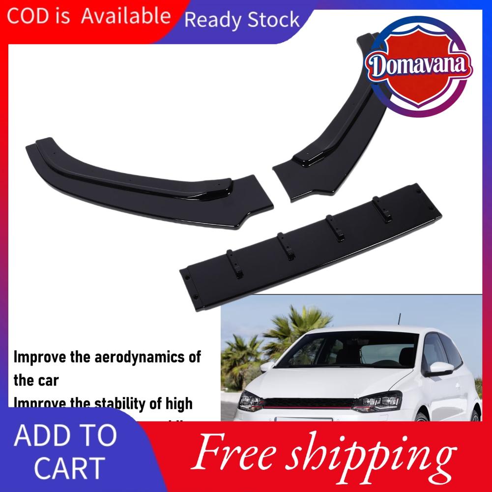 Domavana CFTGIW Cản Trước Lip spoiler 3 Phần Cản Trước Lip Chin Splitter Bộ Khuếch Tán Bộ Bảo Vệ Thân Xe Thay Thế Cho 6C 2015 2018 Sợi Carbon Với Mặt Trước Req (Đen Bóng) Giá 603,000 Đồng*Miễn phí vận chuyển