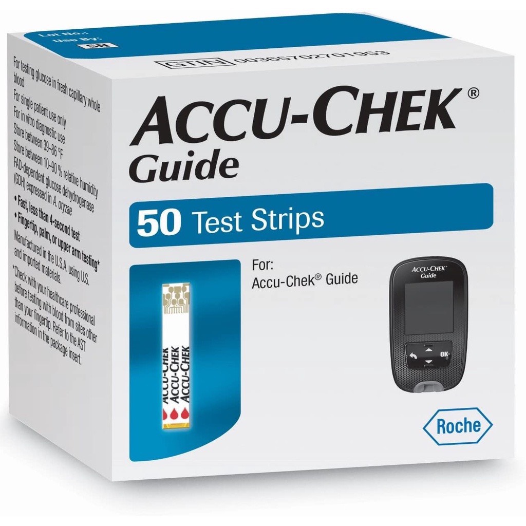 ACCU CHEK GUIDE 25 HOẶC 50 QUE - Que thử đường huyết chính hãng ACCU CHEK dùng cho máy ACCU-CHEK GUIDE